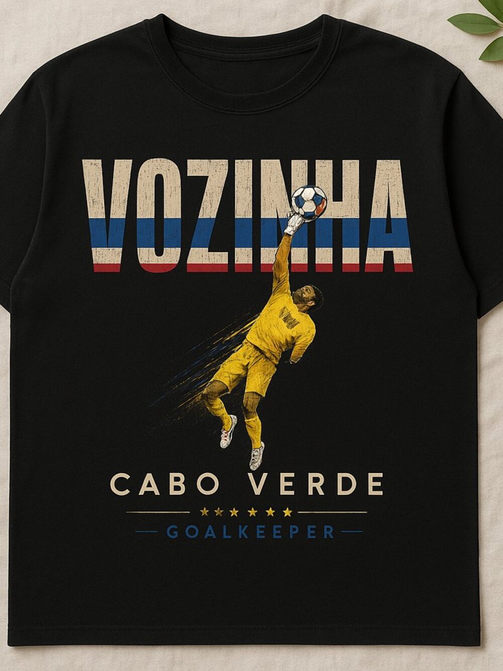 Cape Verde Goalkeeper Soccer T-Shirt, Vintage Football Graphic Tee, Cape Verde